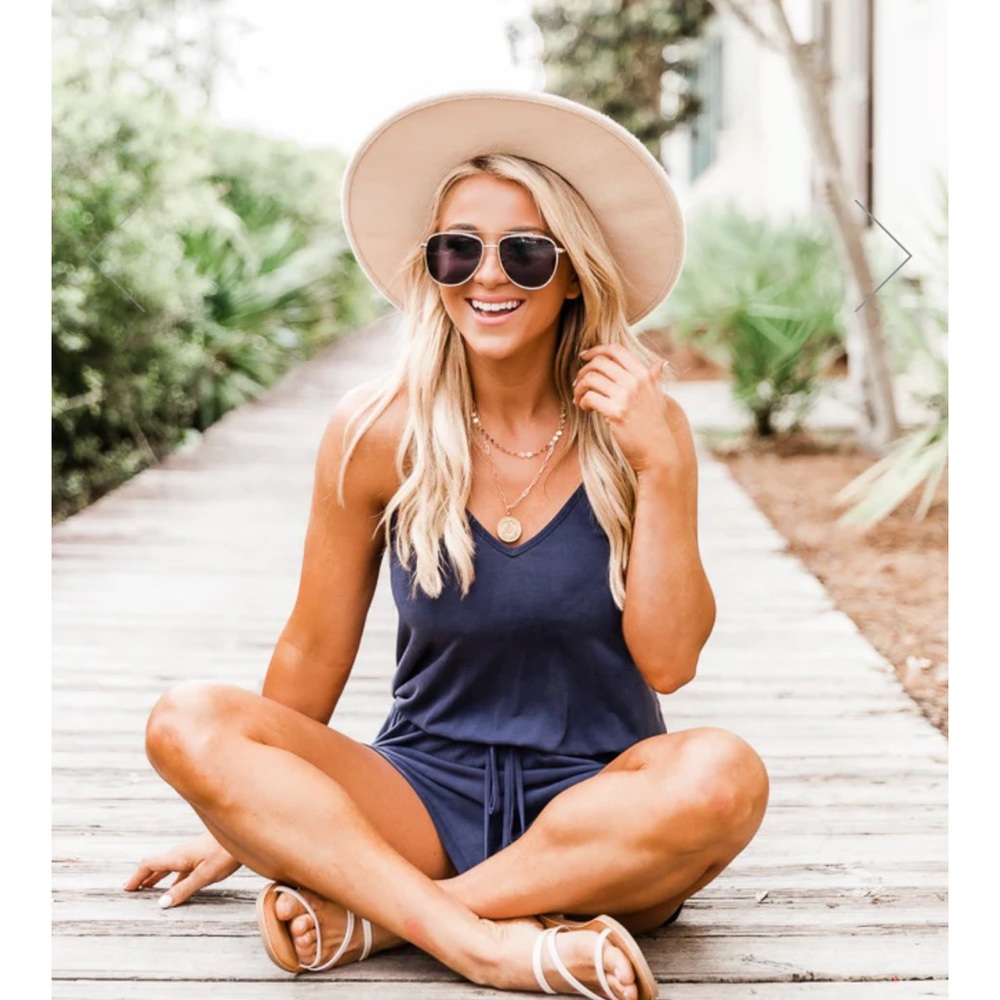 navy blue romper